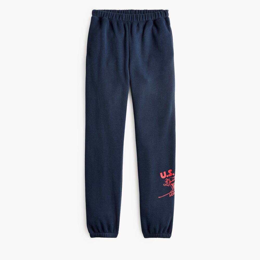 NWT J Crew Factory U.S. Ski & Snowboard Heritage Terry Graphic Jogger Pant XL